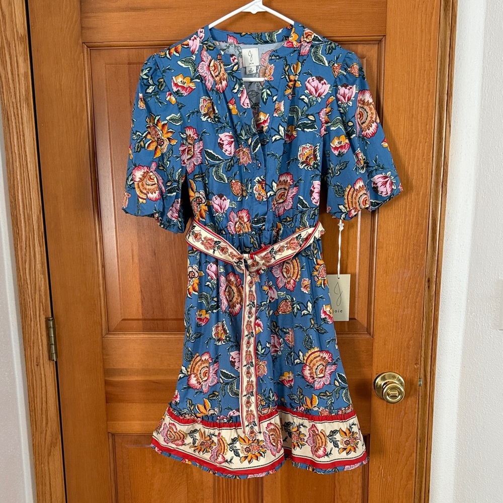 Joie Blue Floral Mini Dress